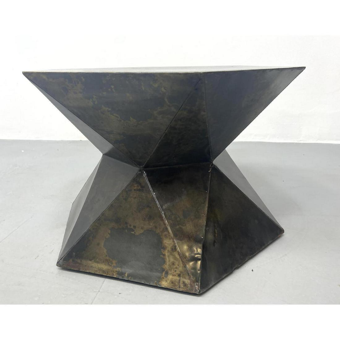 Steel geometric side table. (1 of 8)