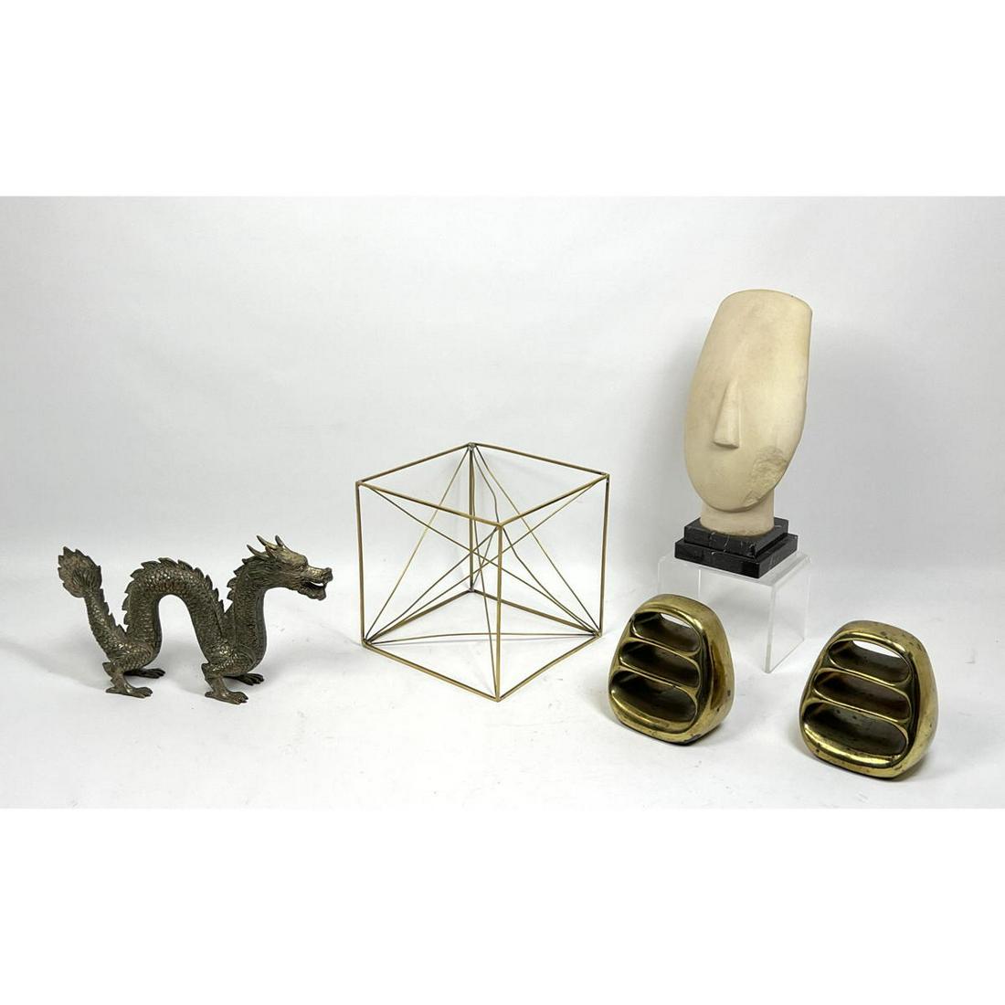 5pc Modern Design. Pr BEN SEIBEL Metal Bookends.  Metal (1 of 17)