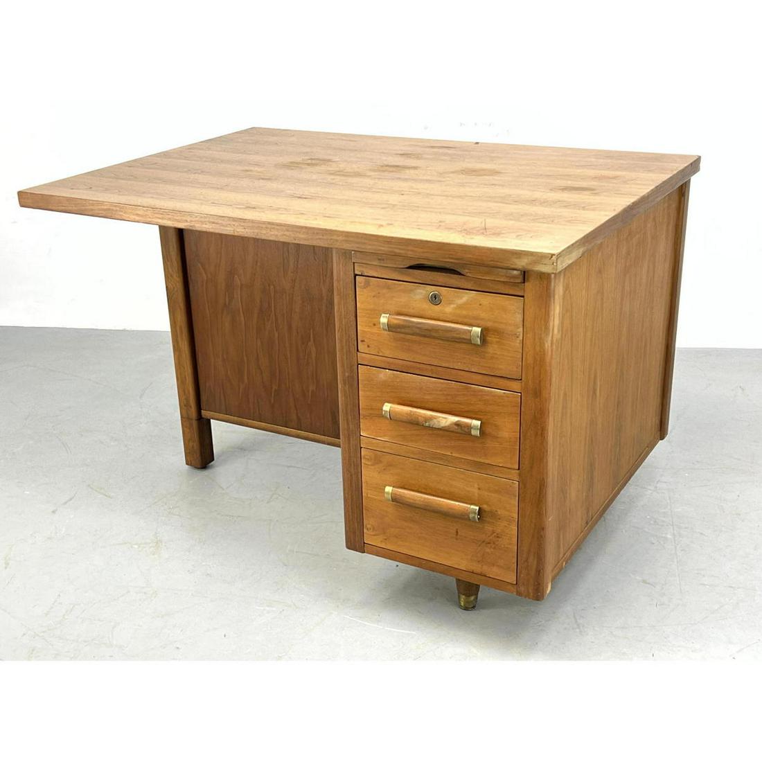 John Widdicomb Attributed Desk.  Brass accents. (1 of 18)