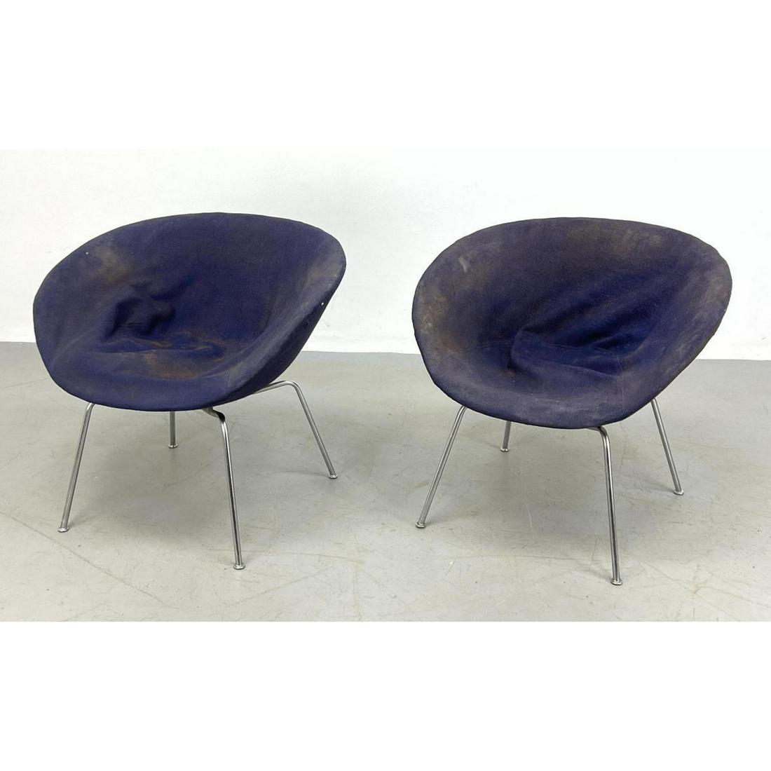 Pair of ARNE JACOBSEN Pot Chairs. For Fritz Hansen (1 of 10)