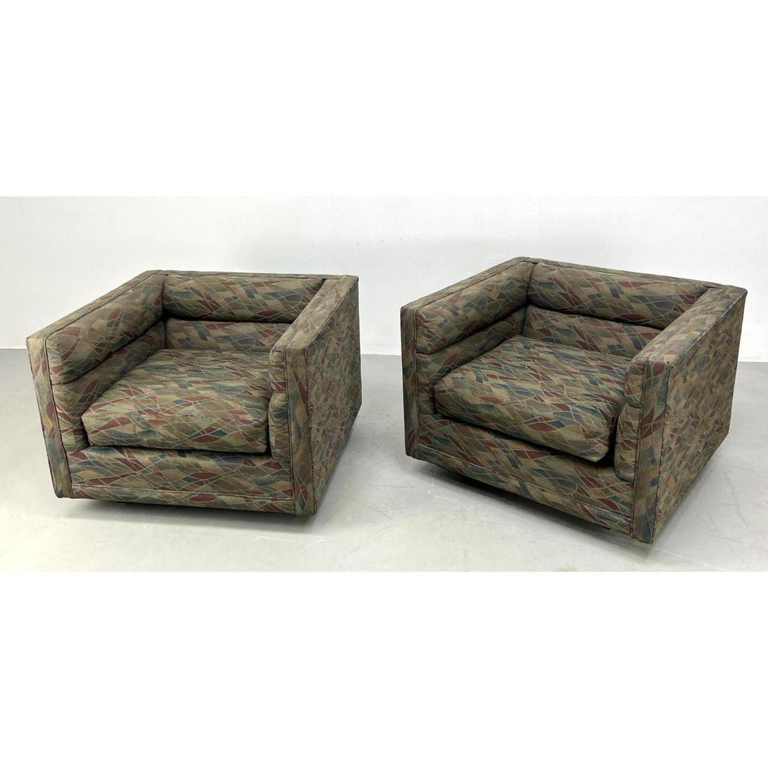 Pr Roger Sprunger for Dunbar channel lounge chairs. Uns: Pr Roger Sprunger for Dunbar channel lounge chairs. Unsigned. Dimensions: H: 26.5 inches: W: 37 inches: D: 34 inches ---