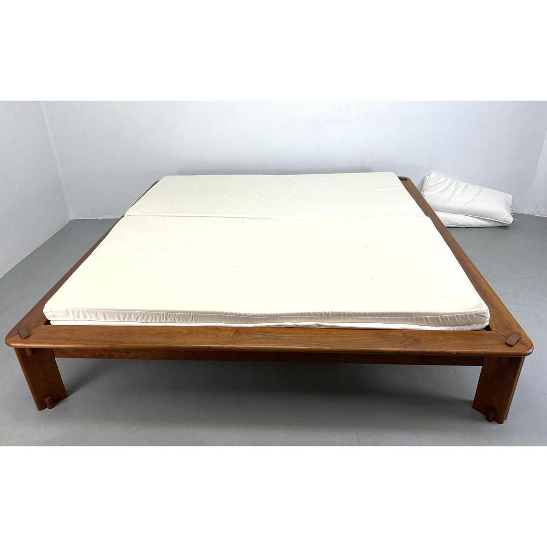 SAMINA Danish Modern Teak Platform Bed. Raised on legs. (1 of 17)
