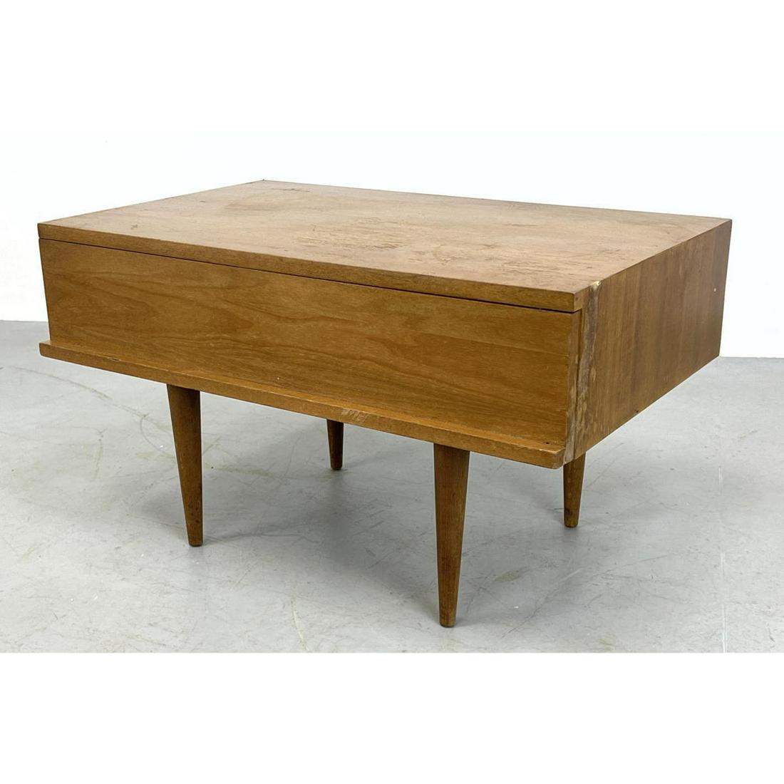 Low Single Drawer Coffee Table. Tapered Legs. American (1 of 10)
