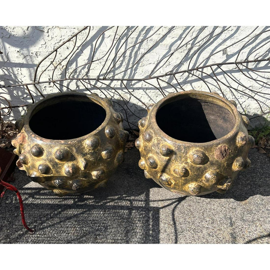 Unique Ball Form Garden Planters.  Large nubby Form. (1 of 1)