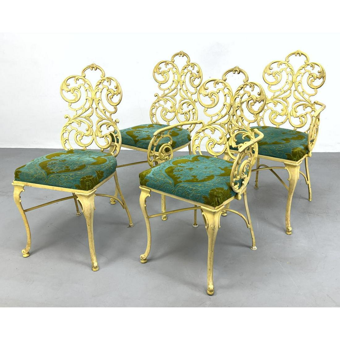 Set 4 TROJAN METAL Ornate Metal Dining Chairs. Fancy sc (1 of 9)