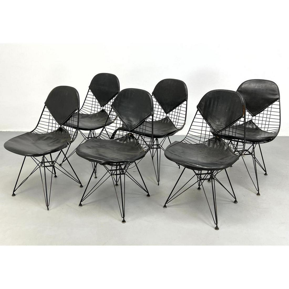 6 early Eames wire chairs with bikini and Eiffel Tower (1 of 14)