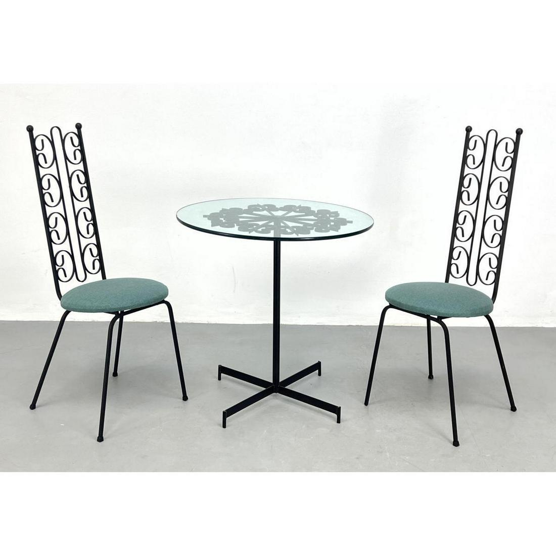 Arthur Umanoff bistro set. Granada. 2 chairs and table. (1 of 8)