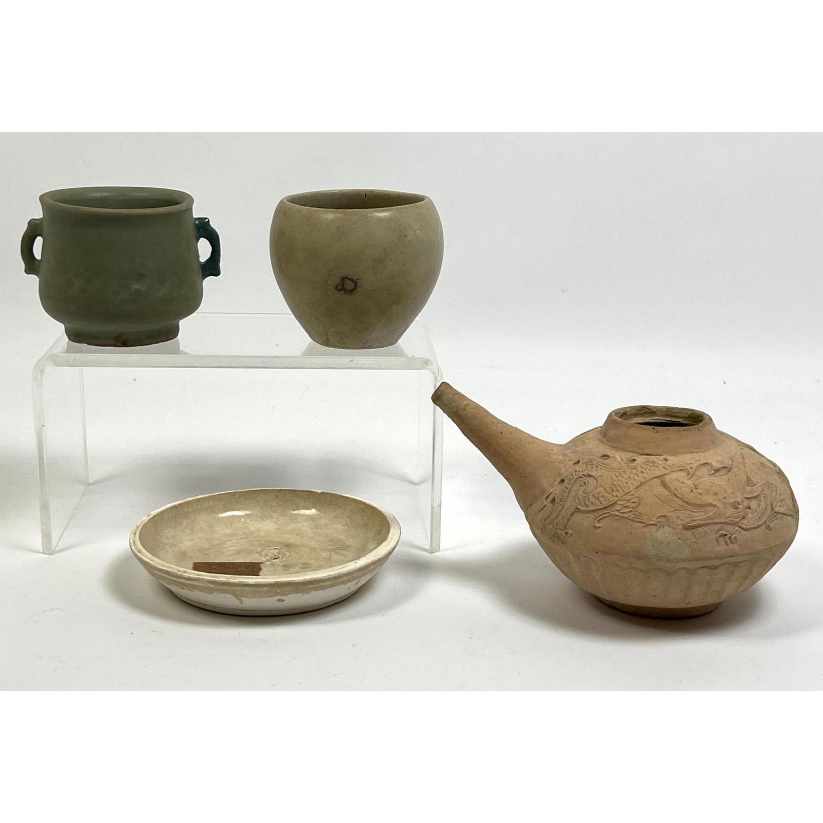 4pcs Chinese  Tablewares. Sung Handled pot, teapot, Ann (1 of 20)