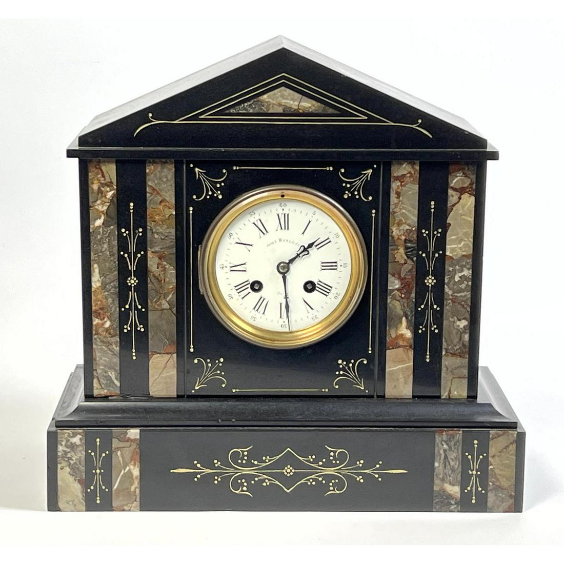 JOHN WANLESS Paris Antique Mantle Clock. Marble Trim Ac (1 of 10)