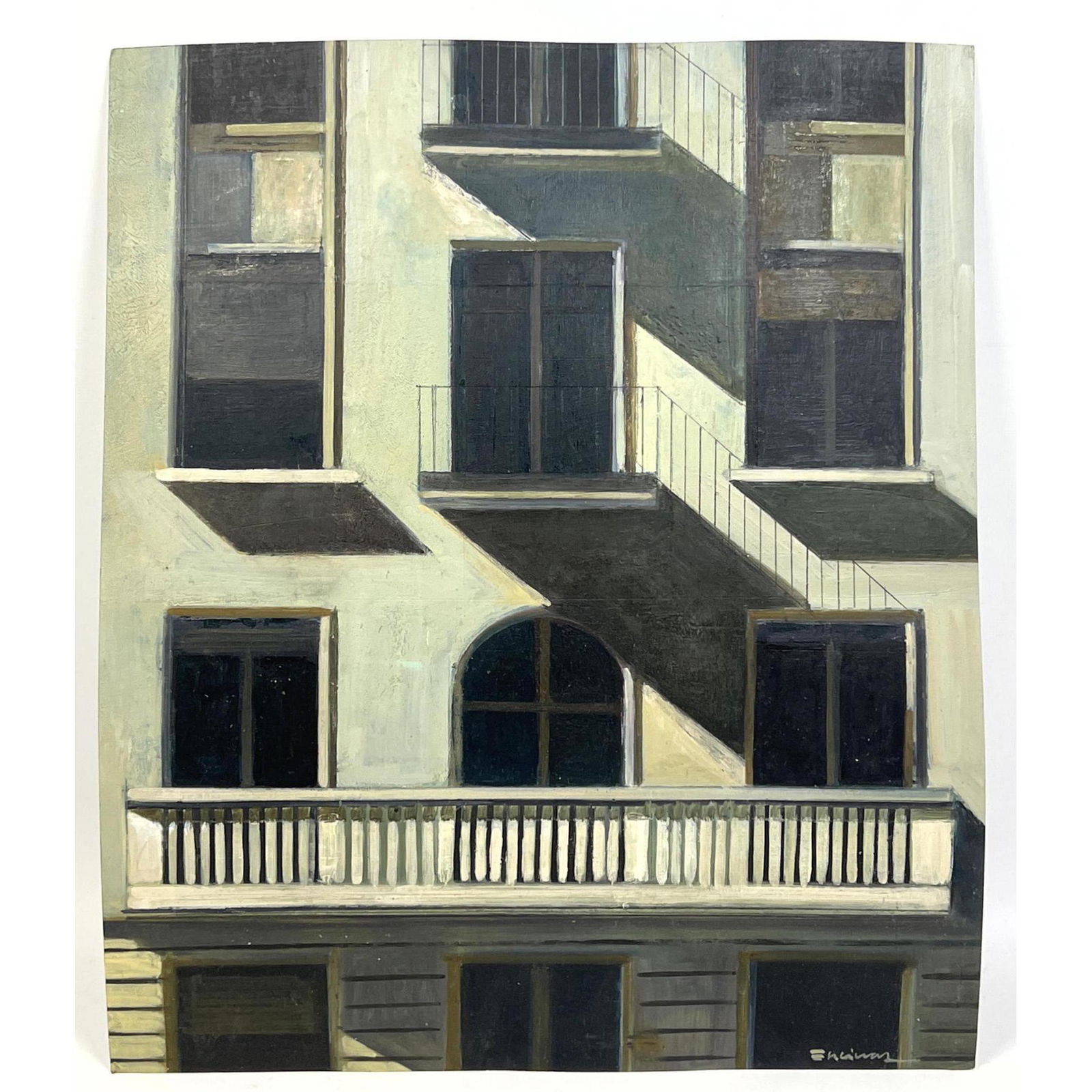 Illegibly Signed Painting. Facade - Mount Baron Gallery (1 of 9)