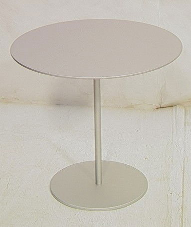 Cassina Steel Tabouret Table. Round top on Stem: Cassina Steel Tabouret Table. Round top on Stem Base.-- Dimensions: H: 18 inches: W: 19.25 inches --- Condition (General): Very Good Condition. Please contact us with specific questions about conditio