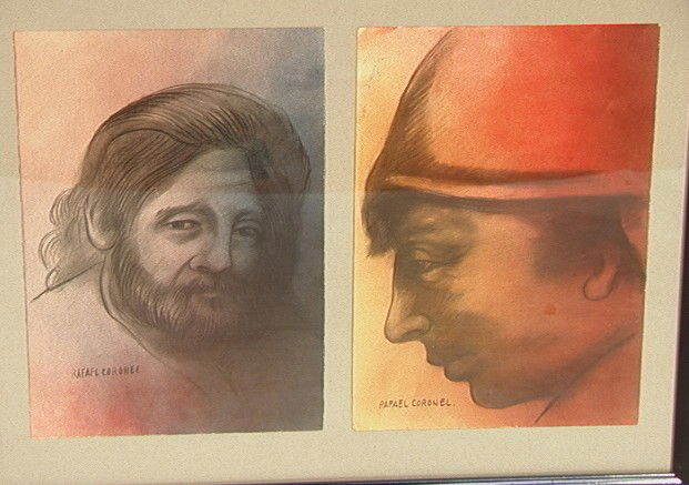 2 pcs. RAFAEL CORONEL, Mexico. Graphite Pencil Po: 2 pcs. RAFAEL CORONEL, Mexico. Graphite Pencil Portraits Drawing. Bearded Man. Man with Cap. Both Pencil Signed. -- Dimensions: Image Size: H: 14 inches: W: 10 inches --- Condition (General): Two piec