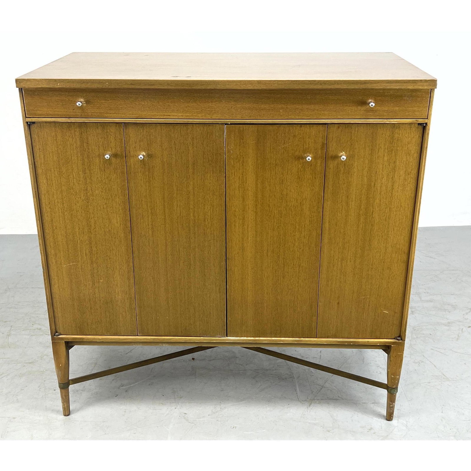 PAUL MCCOBB Calvin Group Server Cabinet. Brass stretcher. (1 of 13)