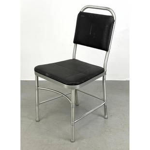 Warren MacArthur Side Chair Aluminum: Warren MacArthur Side Chair Aluminum Dimensions: H: 33.5 inches: W: 17 inches: D: 19 inches - Seat Height: 17.5 inches ---