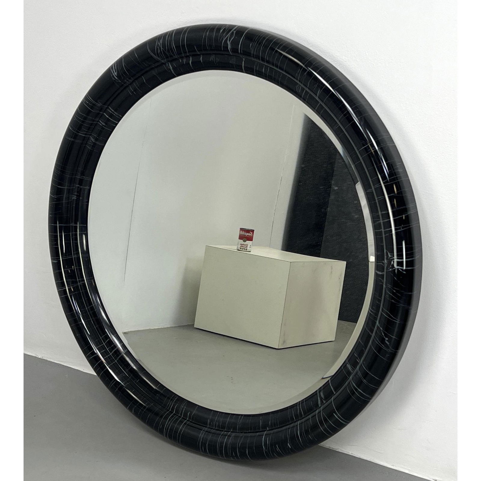 Karl Springer Style Round Wall Mirror. Lacquer finish. (1 of 8)