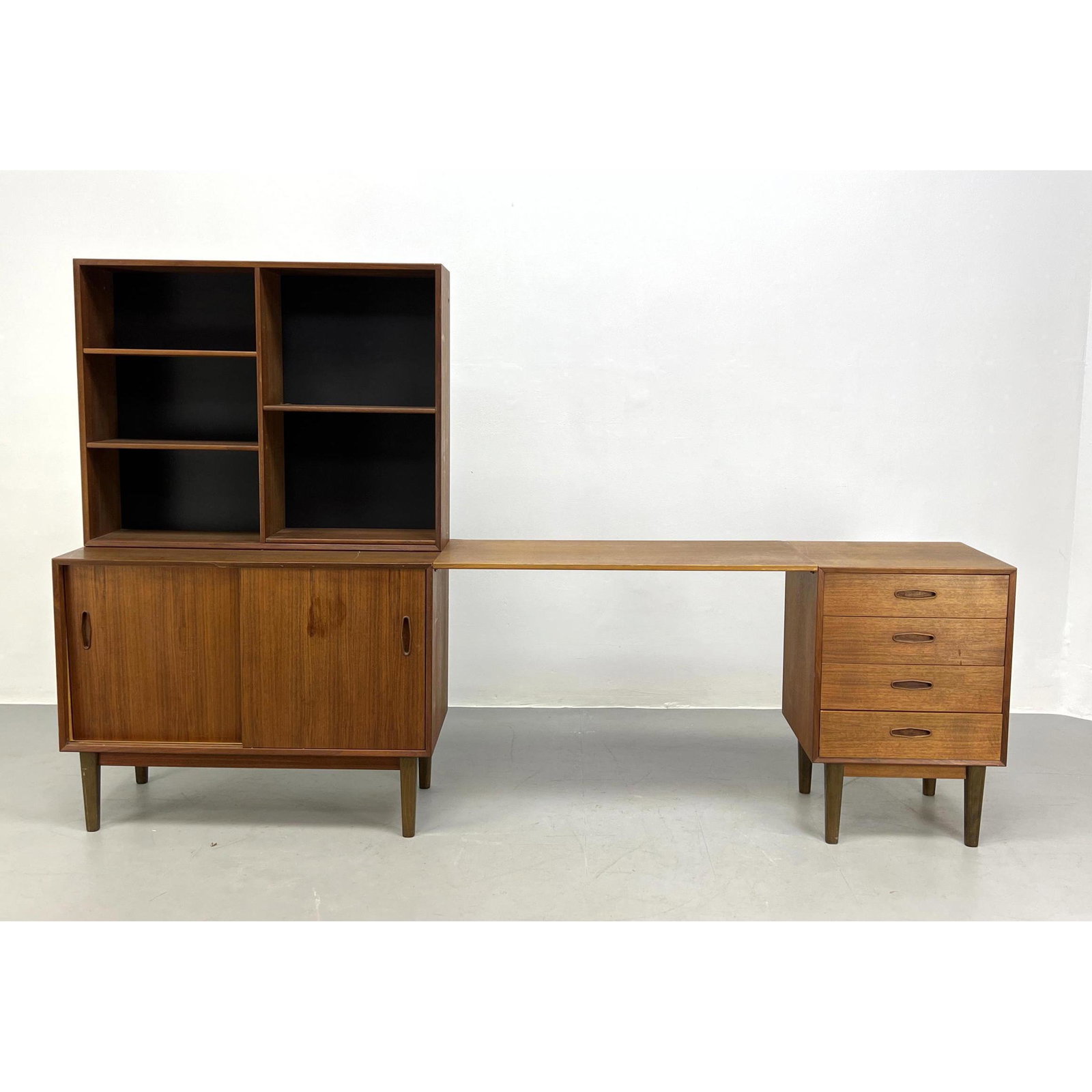 Marked Hugo Troeds Sweden desk and credenza shelf system. (1 of 18)