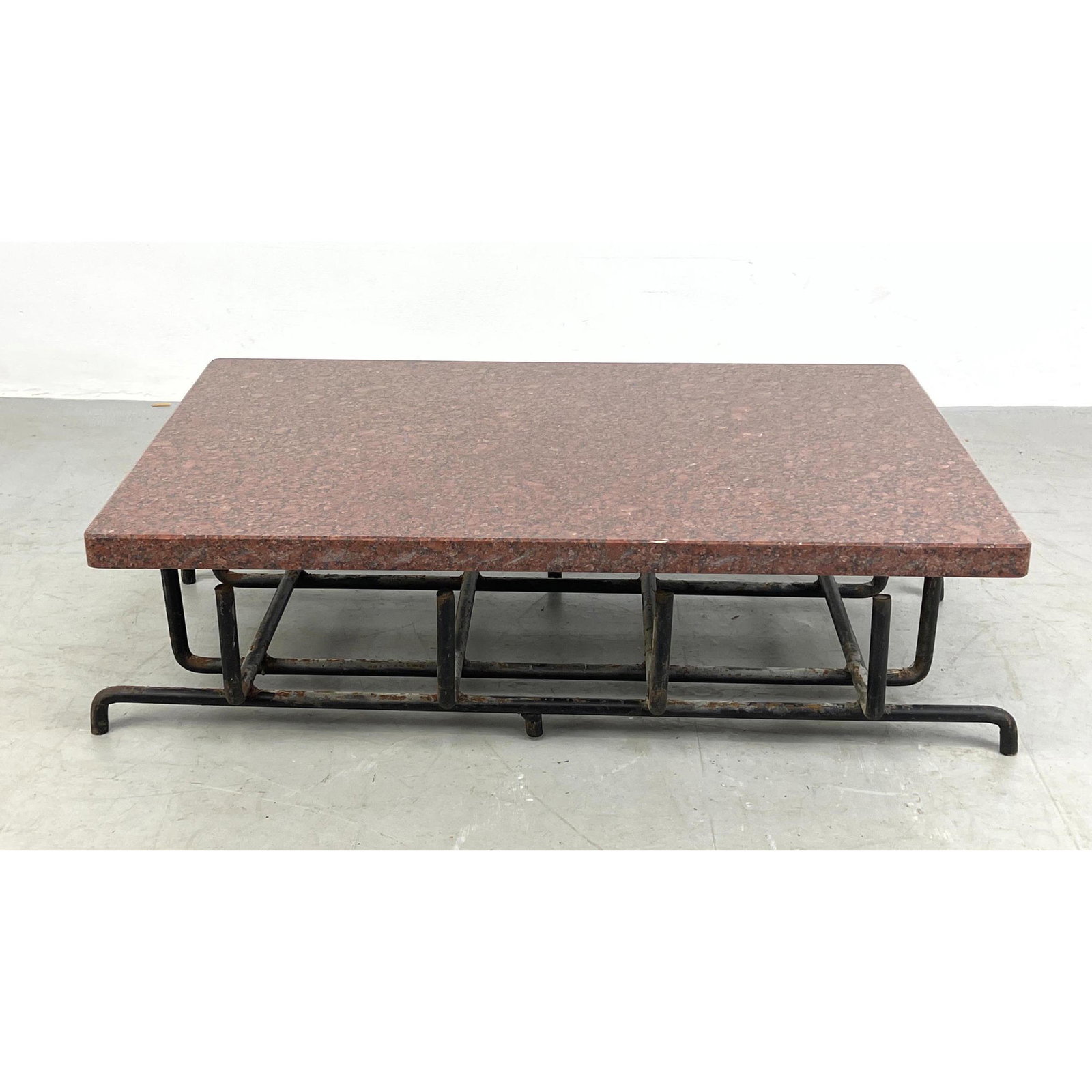 Low Granite Top Garden Table with Iron Base. (1 of 10)