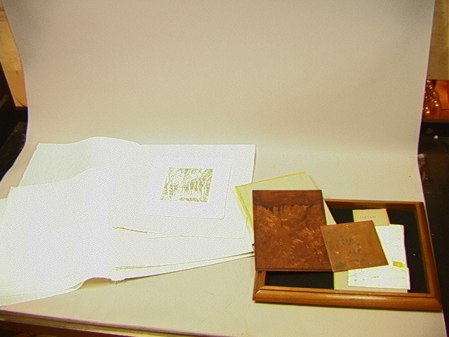 STUART EGNAL (Philadelphia, PA Artist) 13 Pc Etch: STUART EGNAL (Philadelphia, PA Artist) 13 Pc Etching Lot. (2) Landscapes, signed. (8) Landscape, unsigned. (3) Original Copper plates. STUART M. EGNAL (Philadelphia Artist), 1940-1966. In a life too b