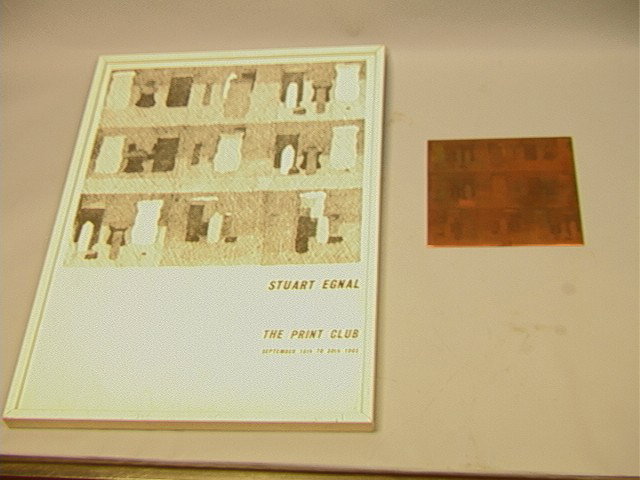 STUART EGNAL Print Club 1965 Exhibition Poster. W: STUART EGNAL Print Club 1965 Exhibition Poster. With Original Copper Plate used for Poster Artwork. The Print Club, Philadelphia, PA. STUART M. EGNAL (Philadelphia Artist), 1940-1966. In a life too br