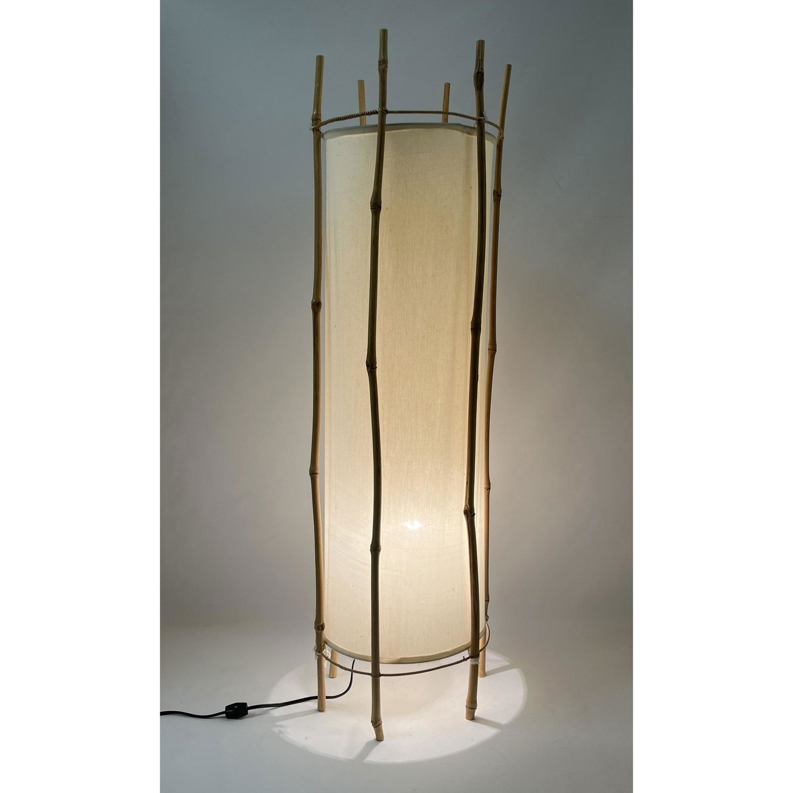 Louis Sognot Attributed Bamboo Lamp France (1 of 14)