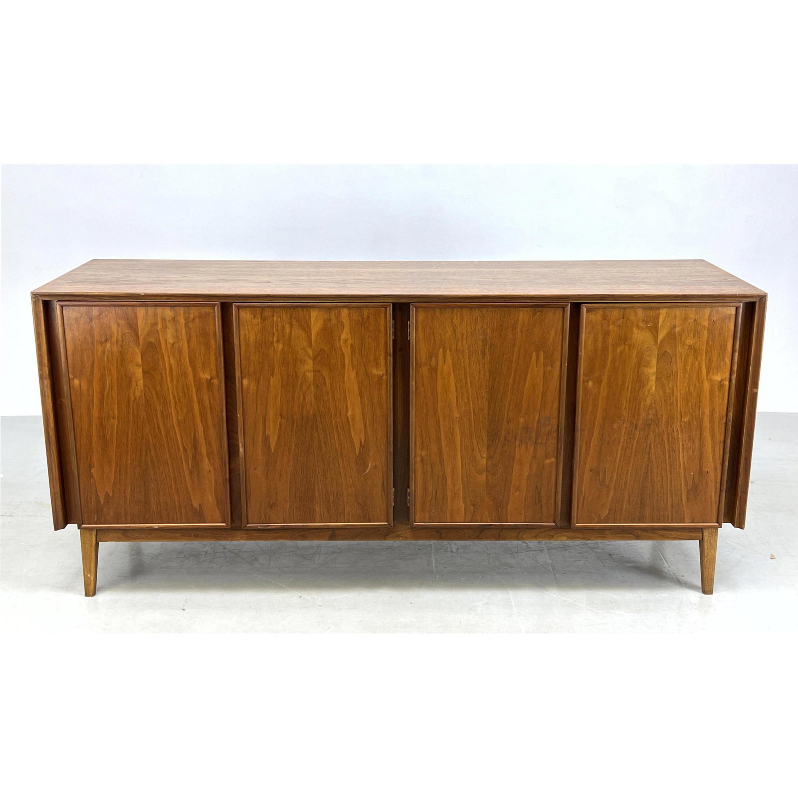 AMERICAN of MARTINSVILLE Walnut Credenza Sideboard.: AMERICAN of MARTINSVILLE Walnut Credenza Sideboard. Dimensions: H: 30 inches: W: 64 inches: D: 18 inches ---