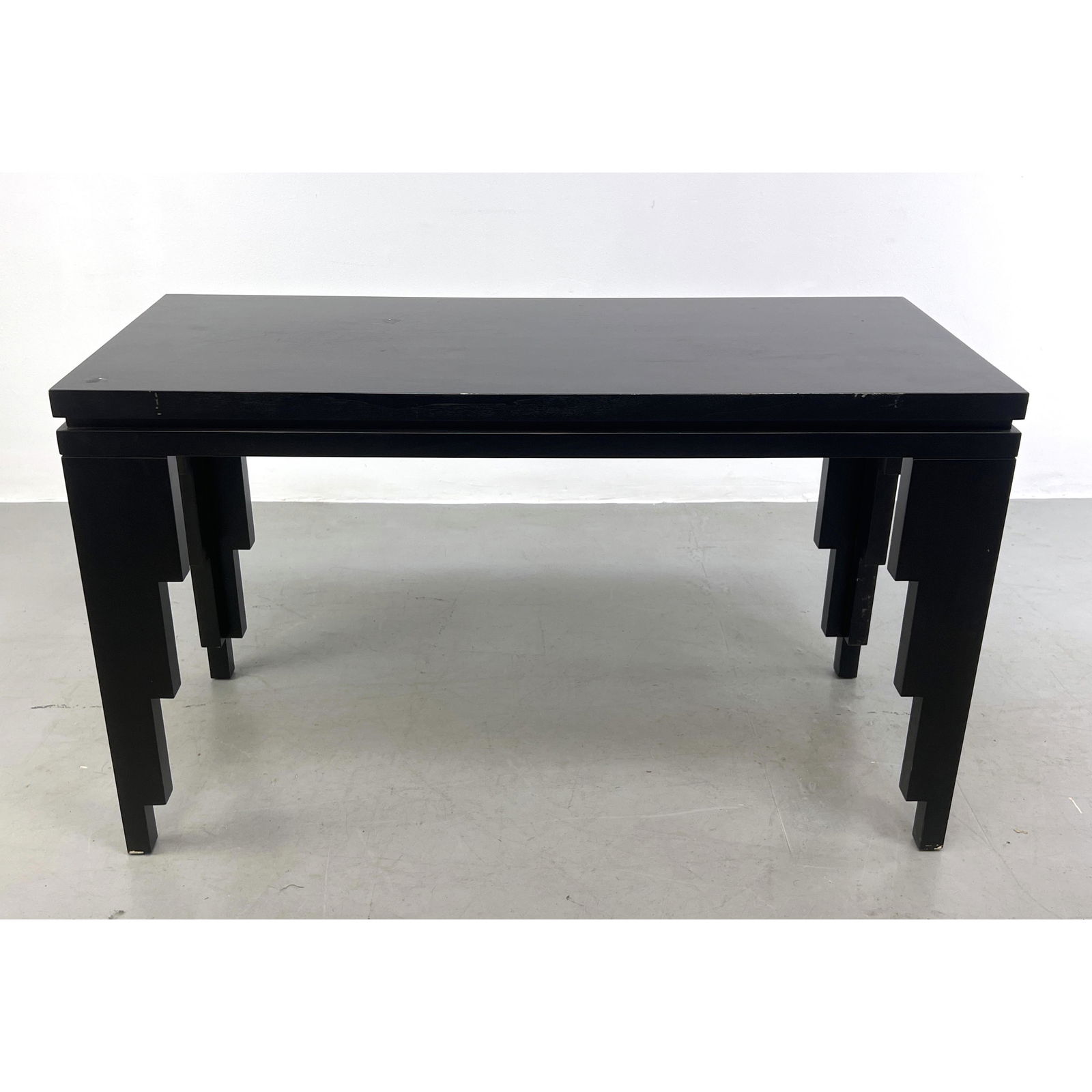 Art Deco Style Sofa Console Table. Black Finish. (1 of 7)