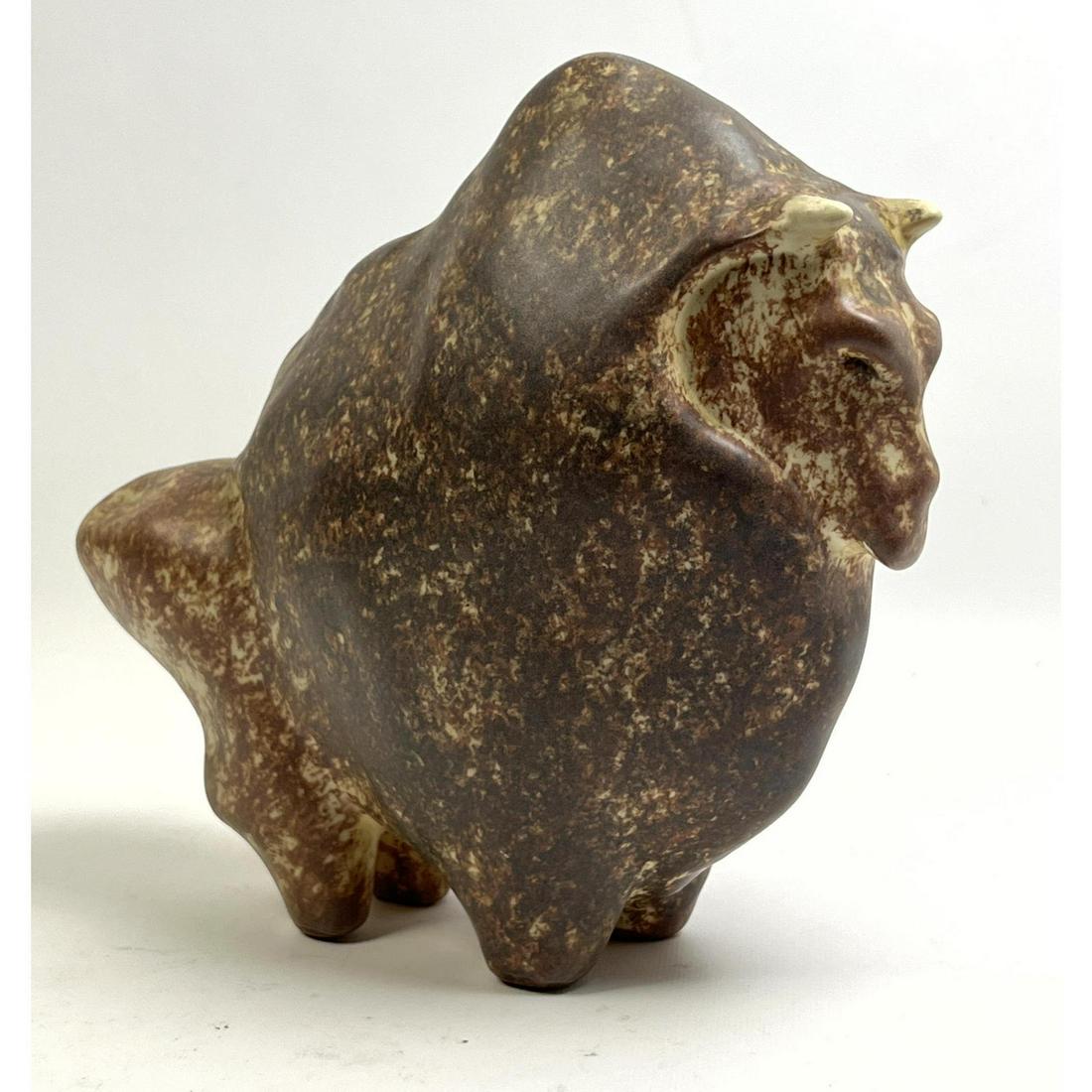 MARC BELLAIRE Pottery Sculpture of a Bull B3. California. (1 of 7)