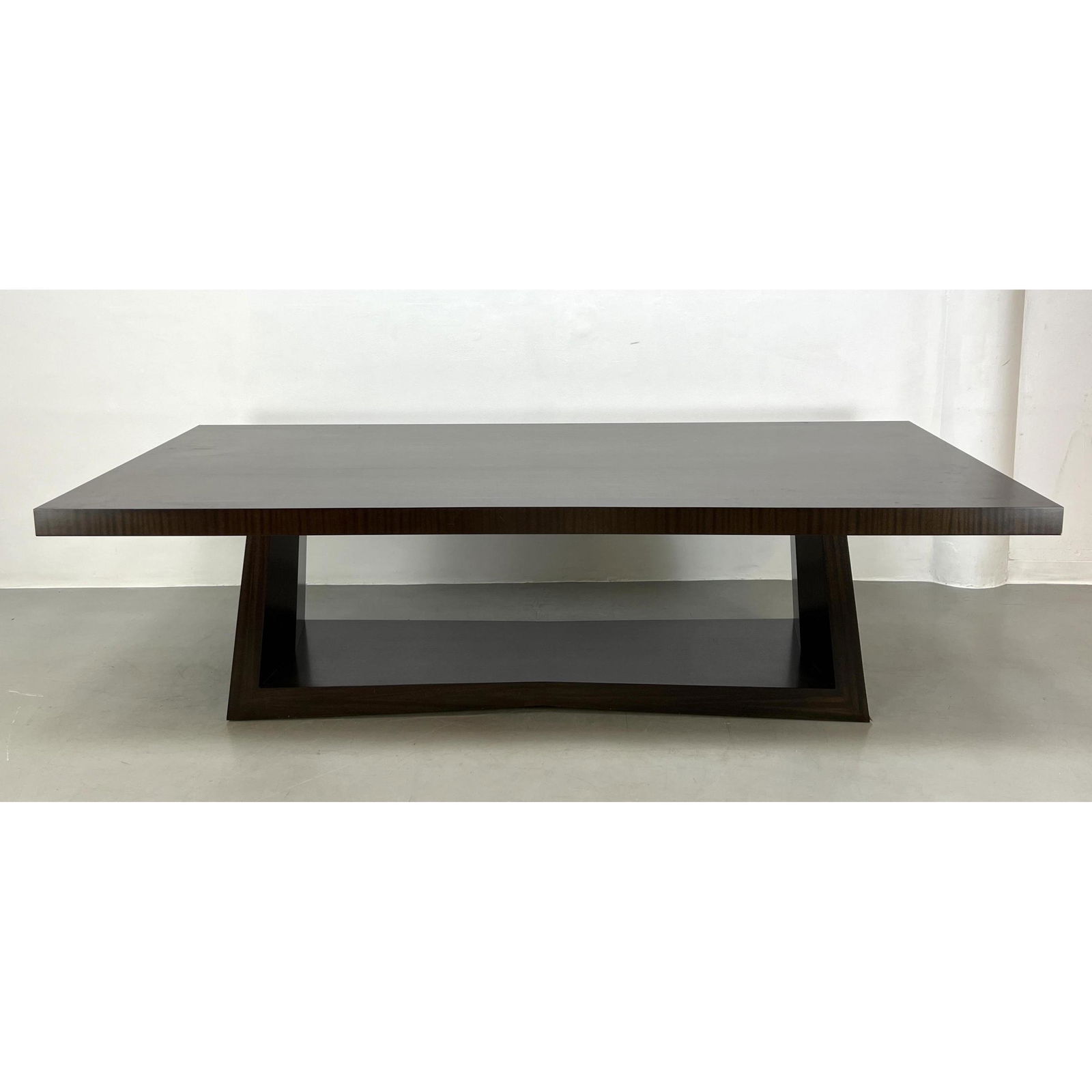 Large COSTANTINI PIETRO Dark Stained Dining Table. Angled Base. (1 of 14)