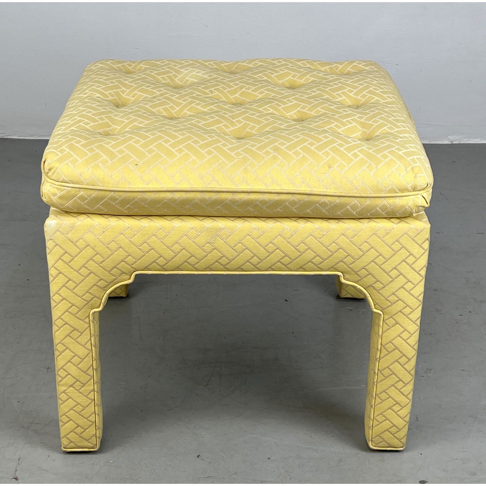 Decorator tufted upholstered stool (1 of 7)