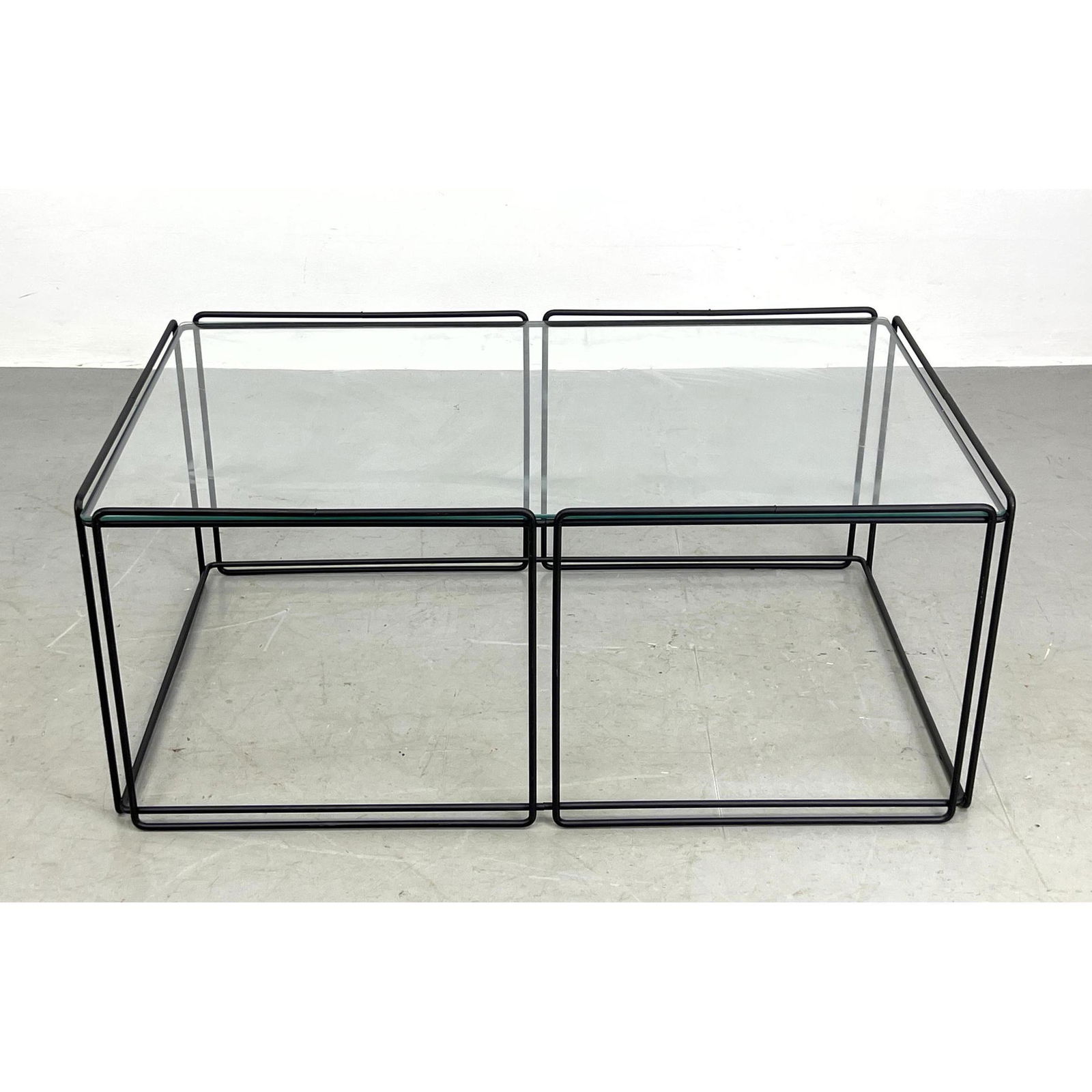 Max Sauze Isosceles Coffee Table.  Iron and glass. (1 of 7)