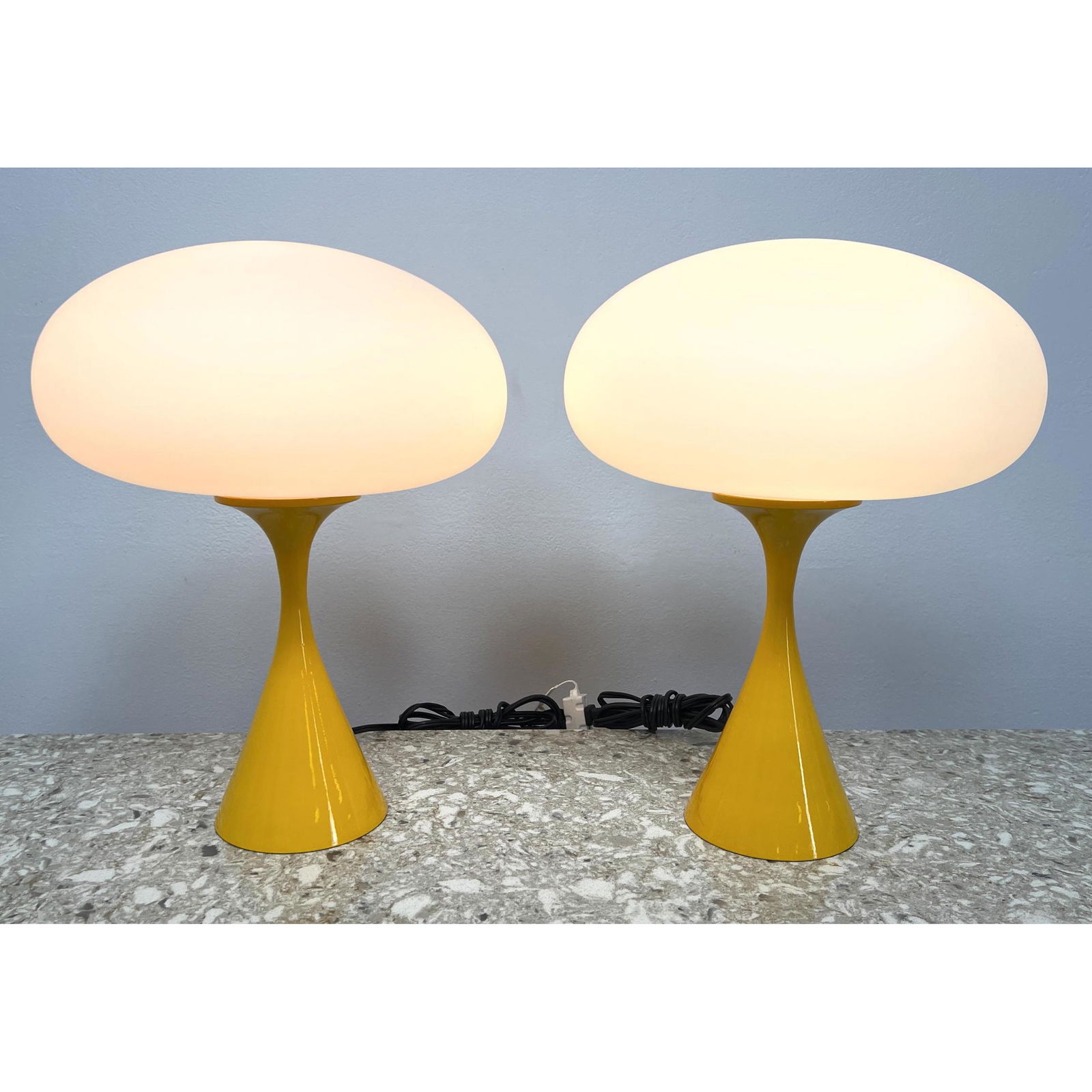 Pair Contemporary Stemlite Table Mushroom Lamps. Designline. Taller model. (1 of 6)