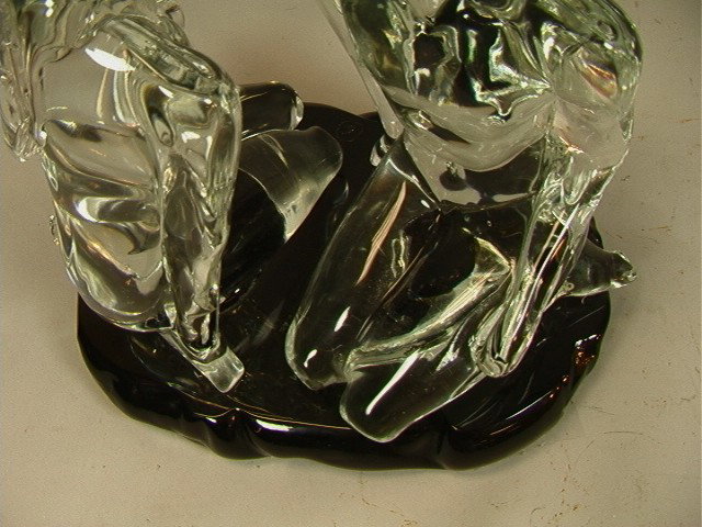 Loredano Rosin Glass Sculpture of Two Seated Figu - 2