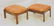 542: Pair Lafer Rosewood Ottoman Benches. Leather top