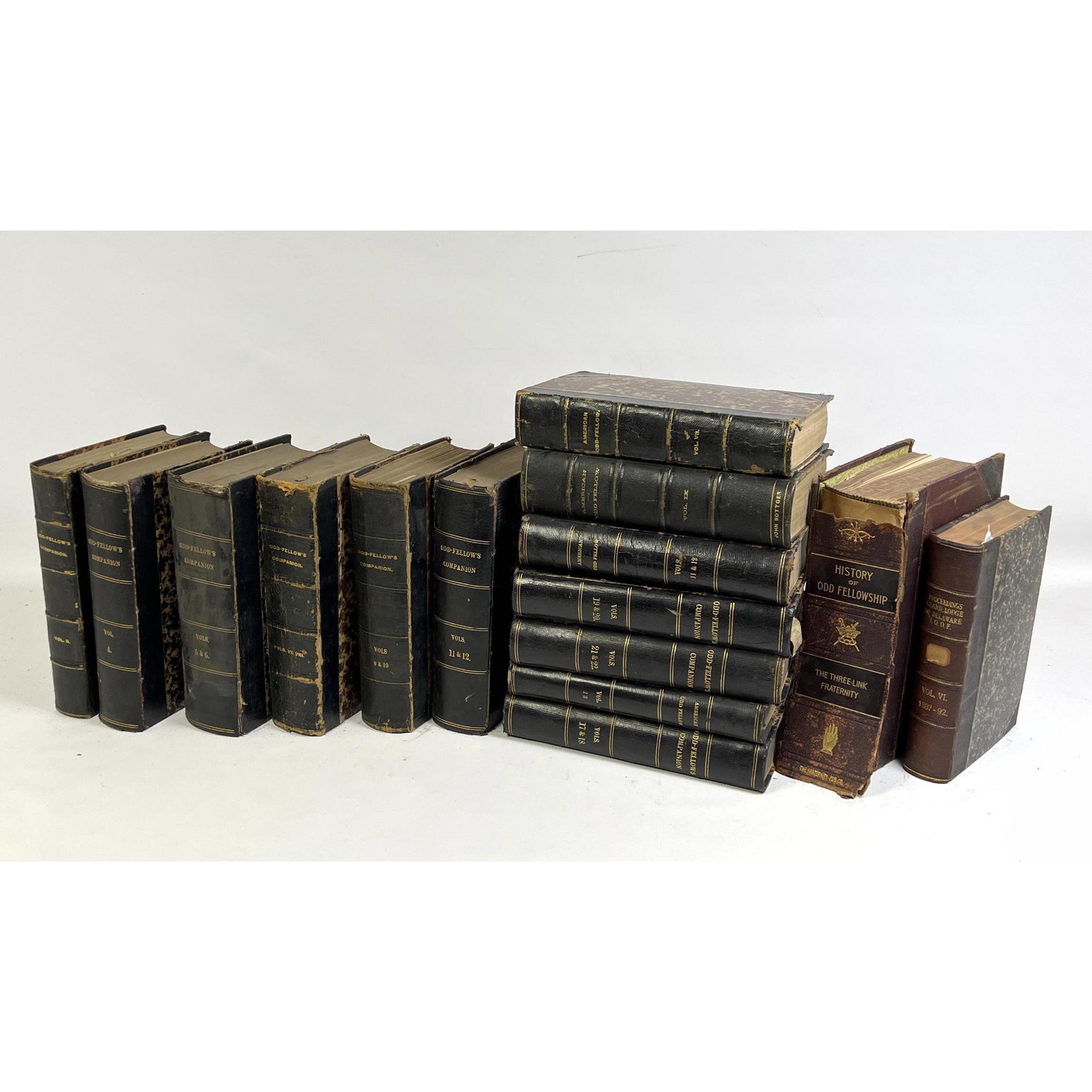 15 volume books Odd Fellows companion, history, proceedings 1887, Eden Lodge Wilmington DE: 15 volume books Odd Fellows companion, history, proceedings 1887, Eden Lodge Wilmington DE ---