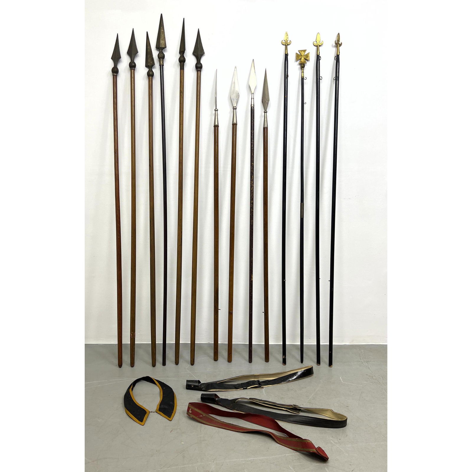 14pc ceremonial flag poles and spears and harnesses from Odd Fellows Eden Lodge Wilmington DE (1 of 10)
