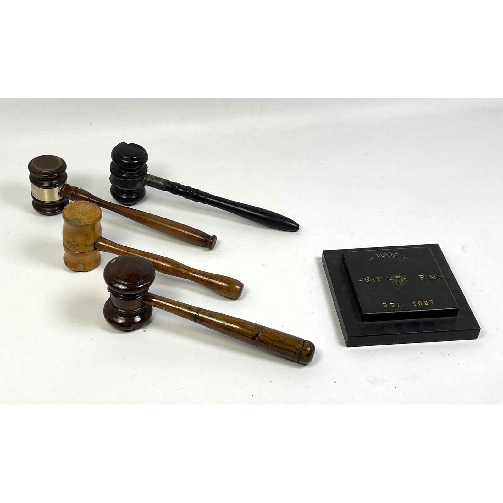 4 Odd Fellows Eden lodge gavels 1927 plaque. from Odd Fellows Eden lodge Wilmington DE (1 of 11)