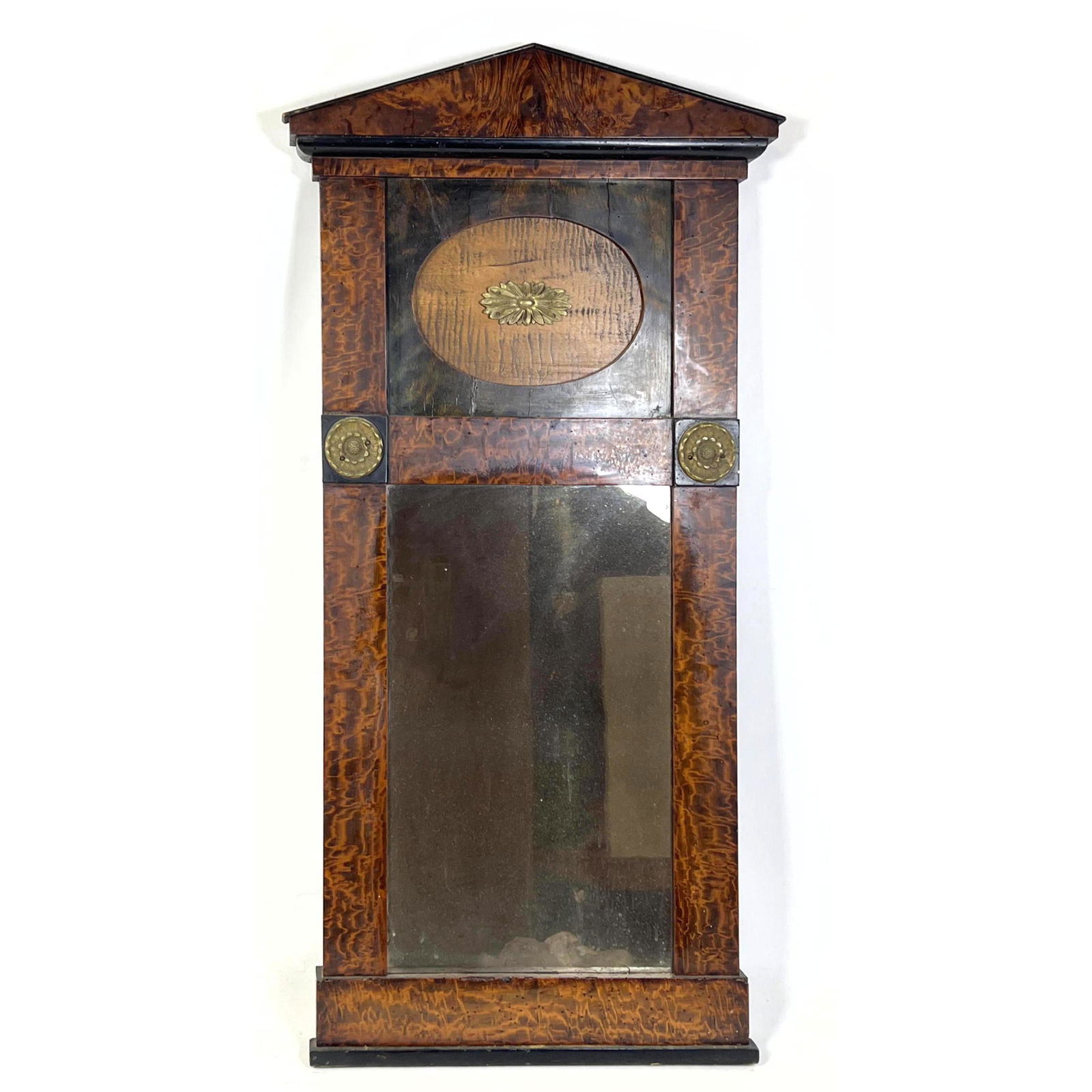 Antique Federal Style Wall Mirror. Burl. (1 of 6)