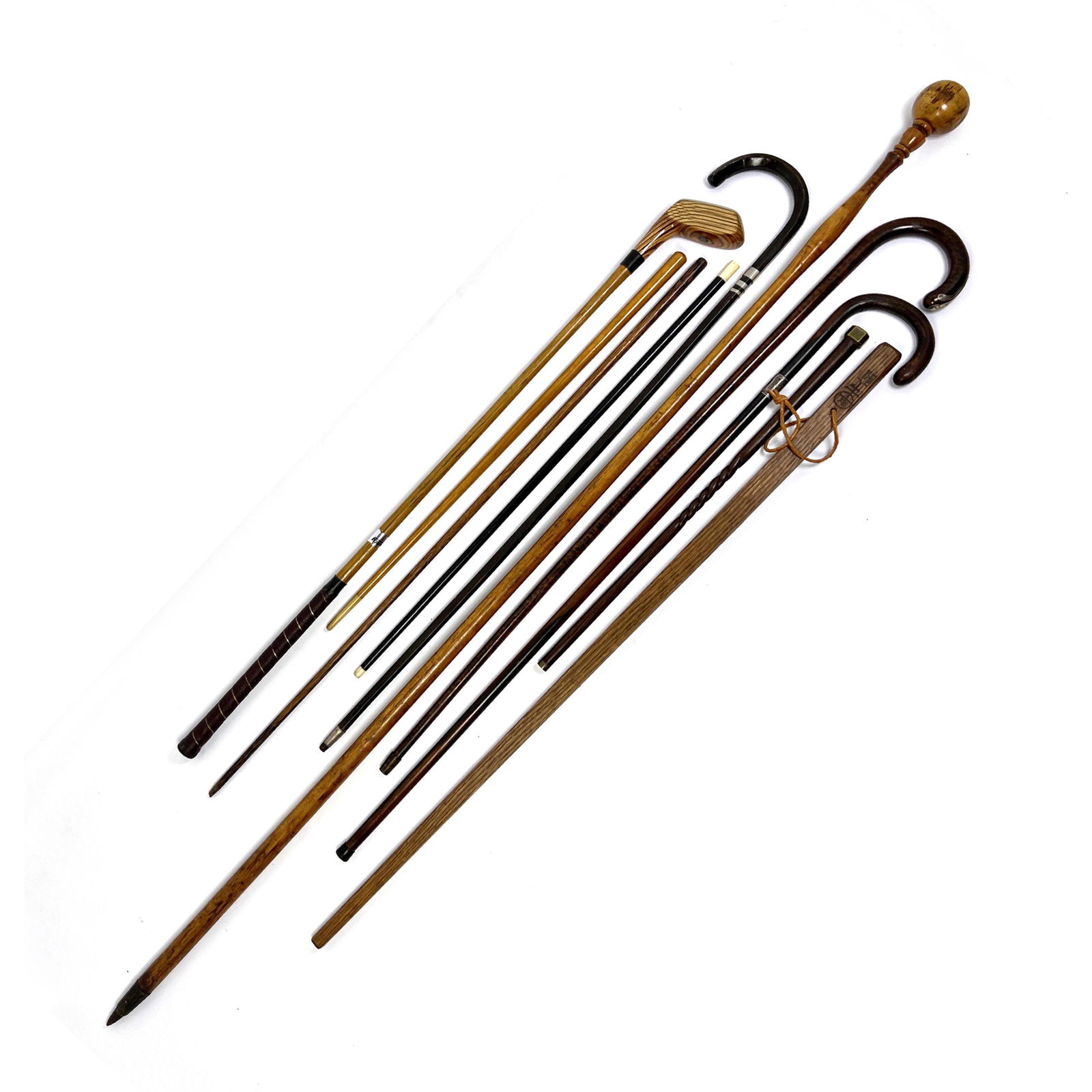 10pcs Vintage Canes and Walking Sticks. Roycroft June 1982, (1 of 20)