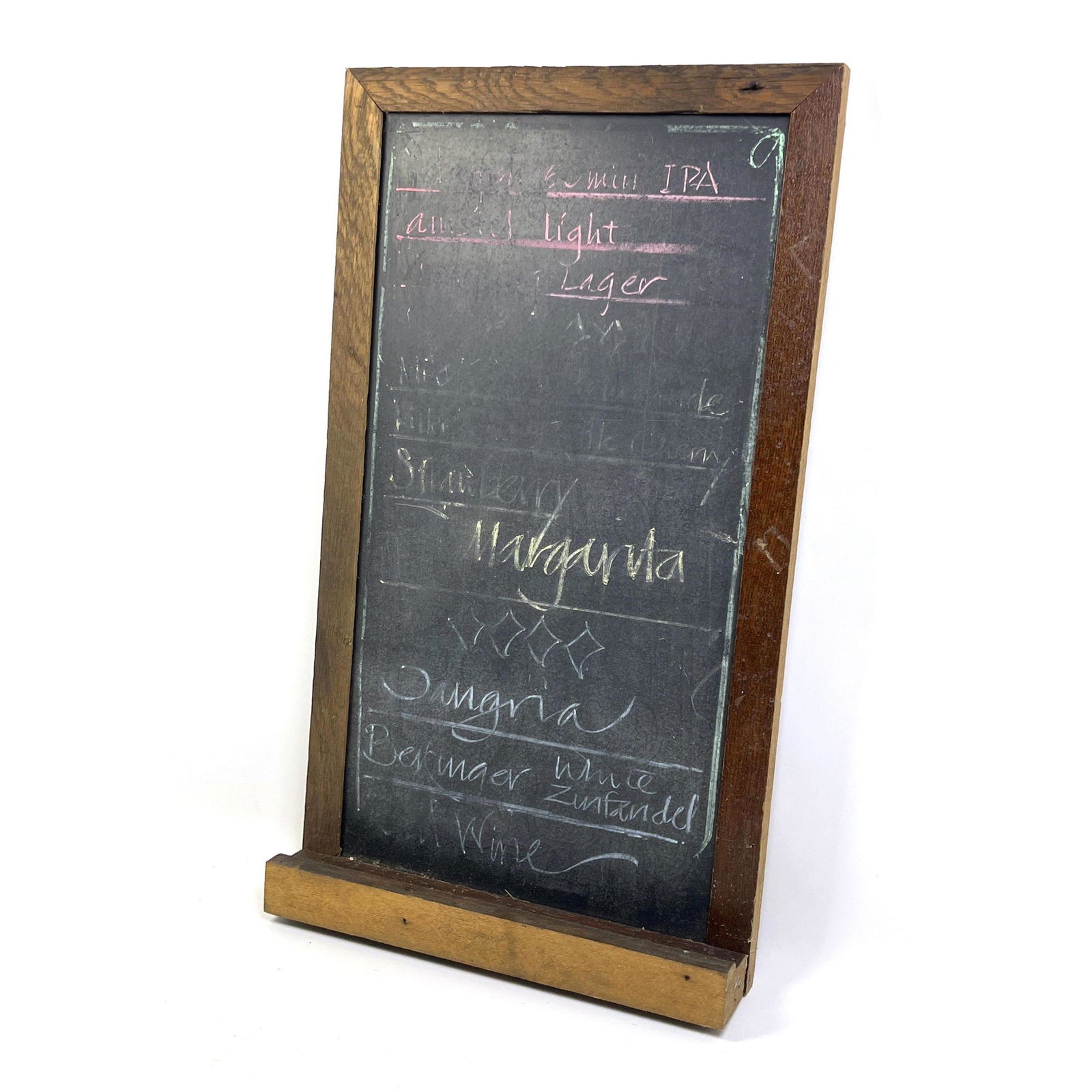 Vintage Framed Slate Chalkboard. Wood Frame. Great for Bar with Drink Menu. Man Cave. (1 of 8)