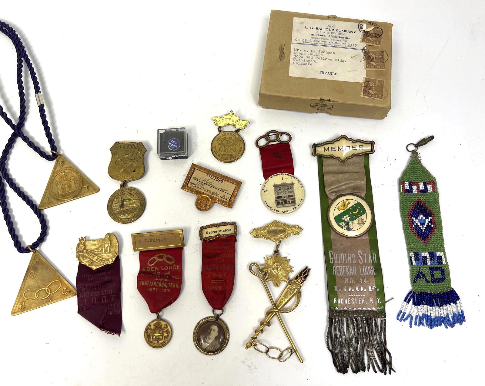 Odd fellows Medals lot. from Odd Fellows Eden lodge Wilmington DE (1 of 6)