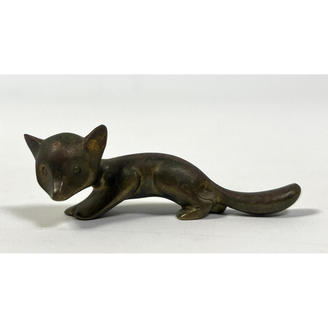 Wiener Werkstatte KARL HAGENAUER Fox. Austrian. Small cute fox figure. Marked. (1 of 8)