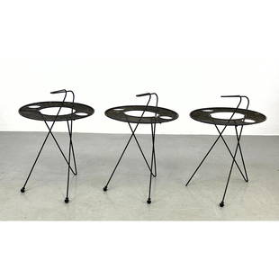 3 Sol Bloom Style Wire Atomic Side Tables: 3 Sol Bloom Style Wire Atomic Side Tables Dimensions: H: 18 inches: W: 15.5 inches ---