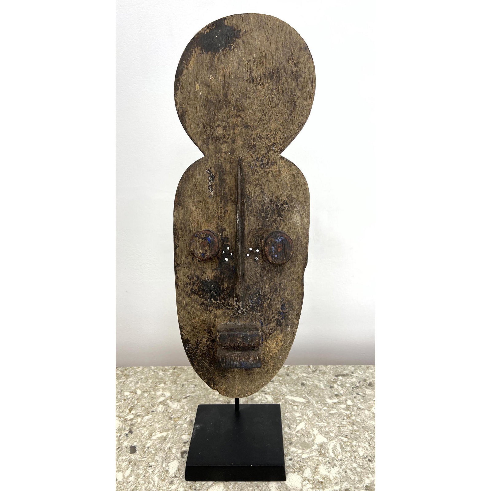 African tribal mask on custom stand. (1 of 5)