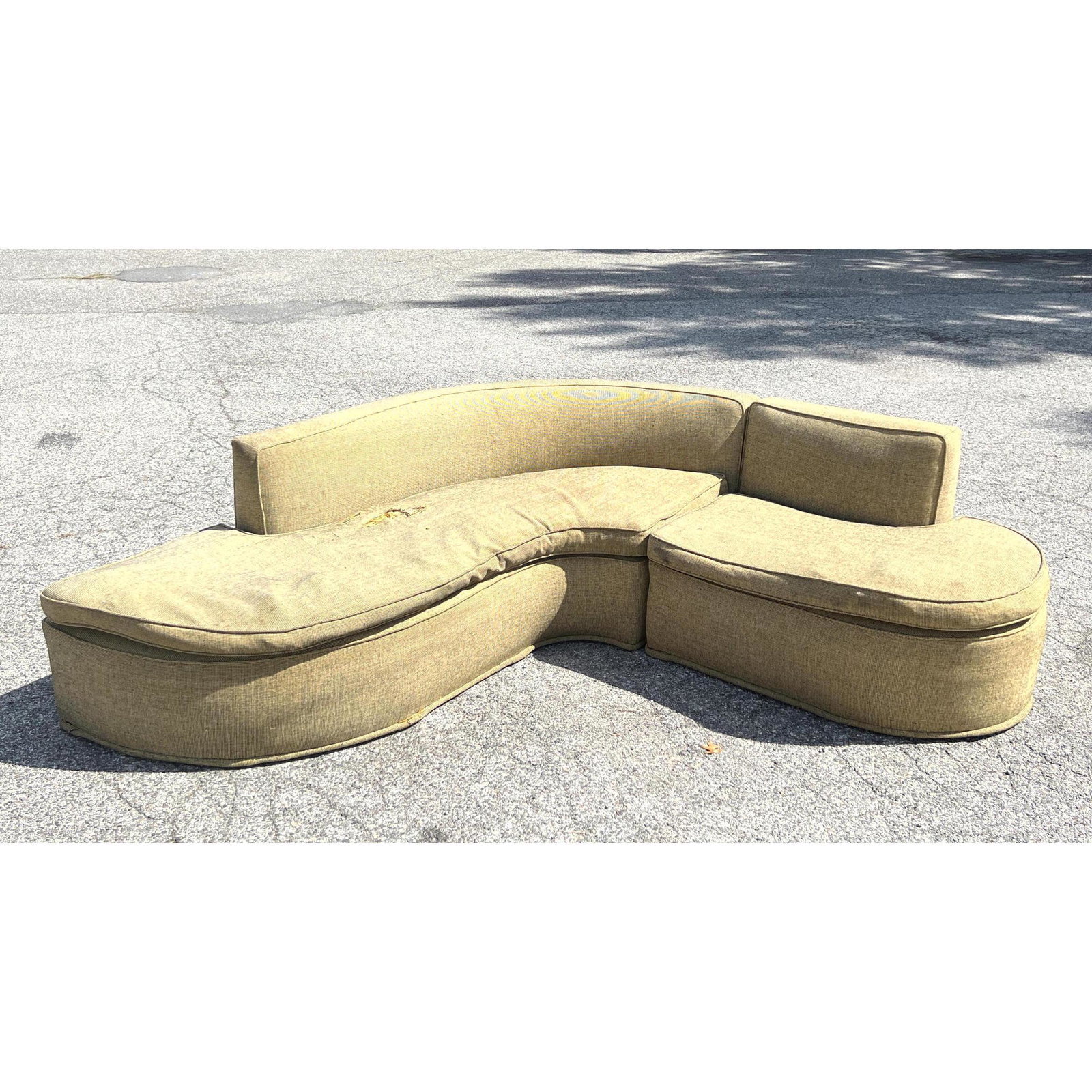 Mid Century Modern 2 Section Wave Couch Sofa. (1 of 15)