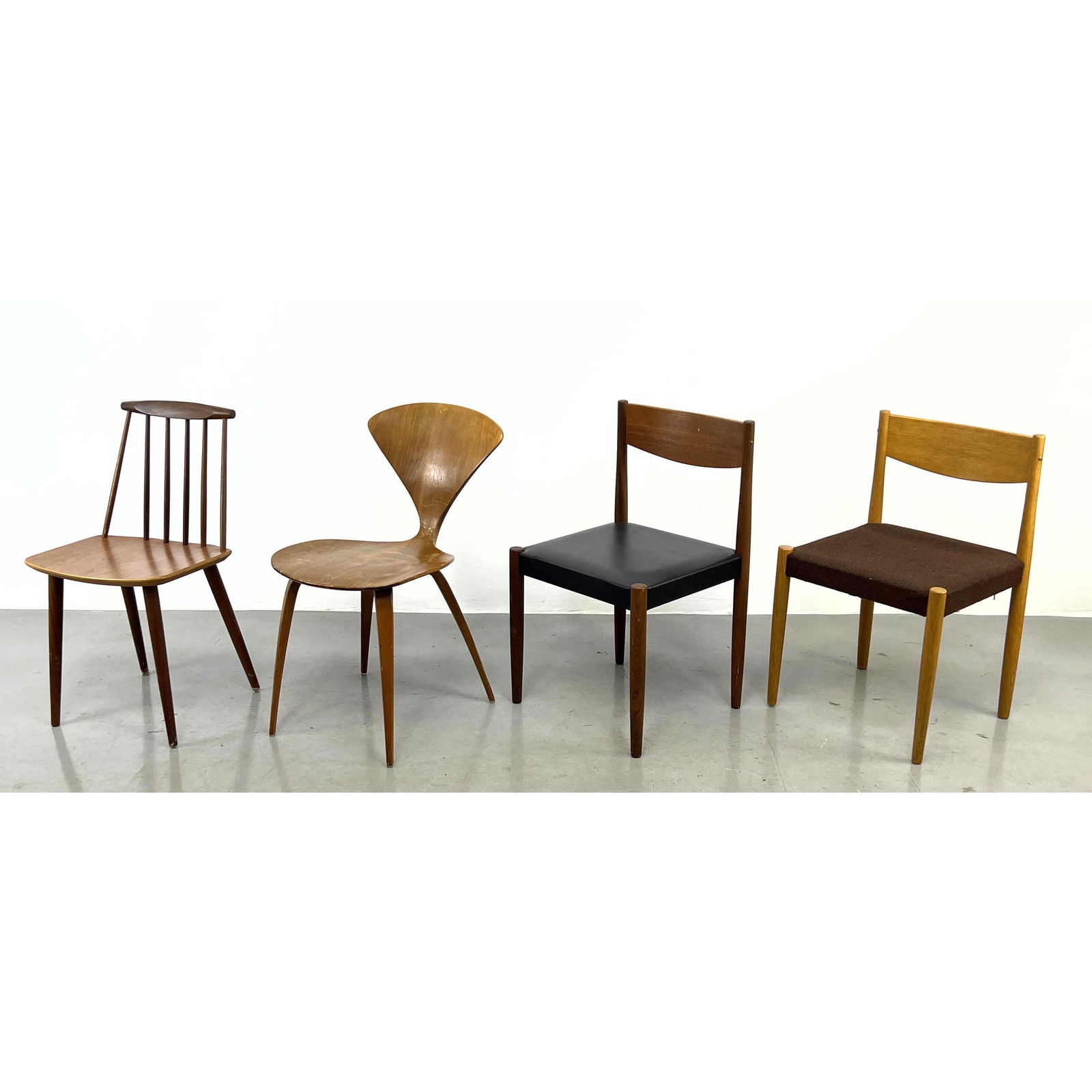Set 4 Mid Century Modern Chairs. Including Norman Cherner, Frem Rojle, FDB, etc. (1 of 20)