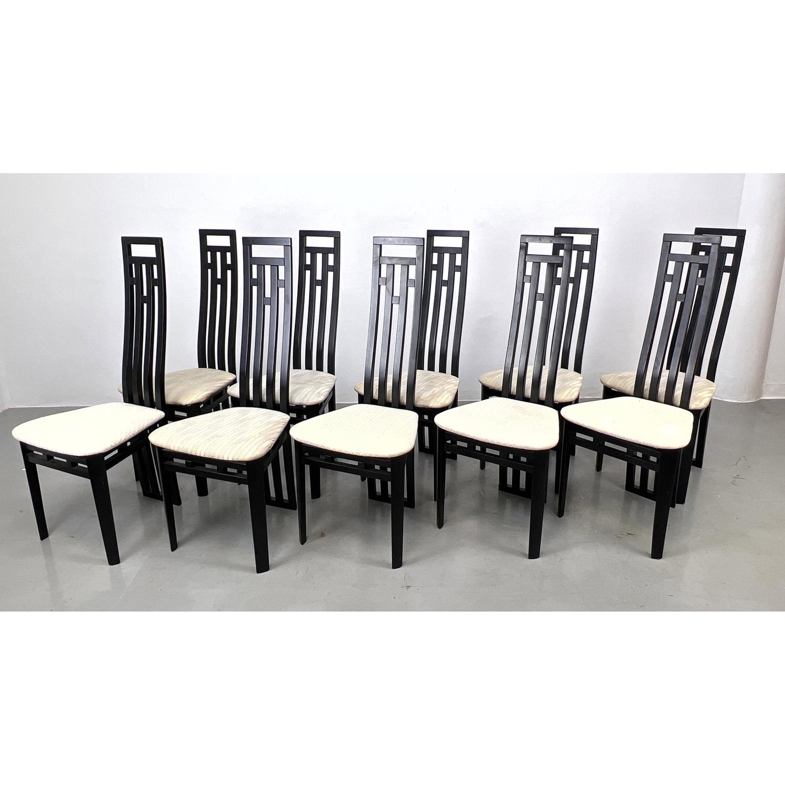 Set 10 A SIBAU spa Tall Back Dining Chairs. (1 of 14)