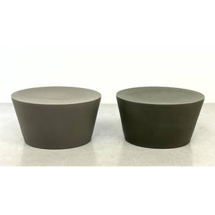 Pair Knoll Maya Lin Stones stool Benches.  Plastic.: Pair Knoll Maya Lin Stones stool Benches. Plastic. Dimensions: H: 15 inches: W: 26.5 inches: D: 18 inches ---