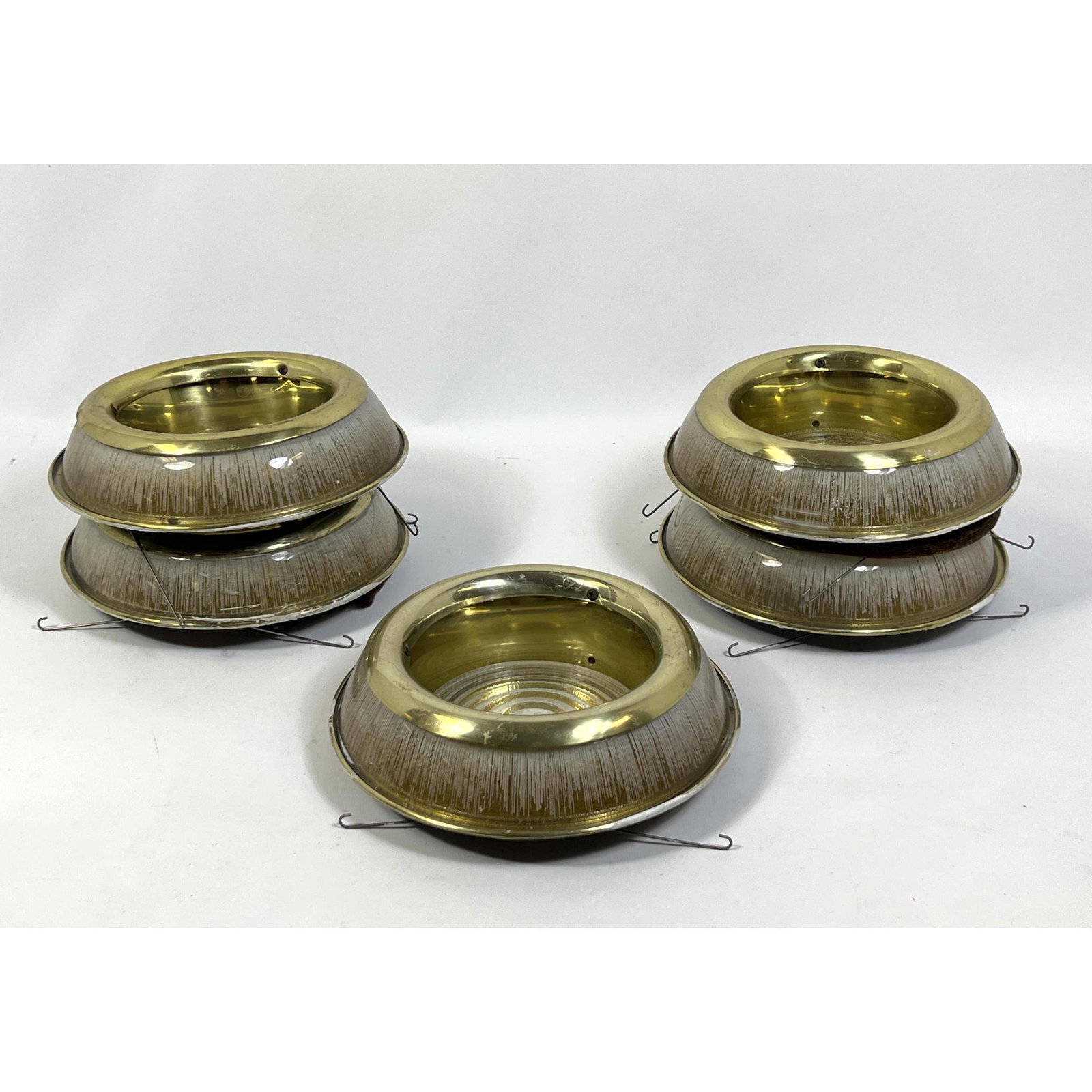 Set 5 Metal and Glass Covers for Canned Recessed Ceiling Lights. (1 of 8)