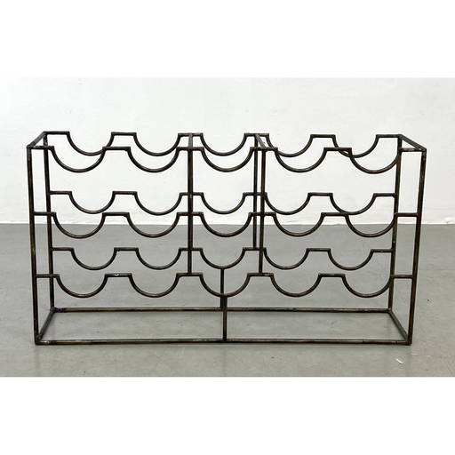 Welded Iron Wine Rack.