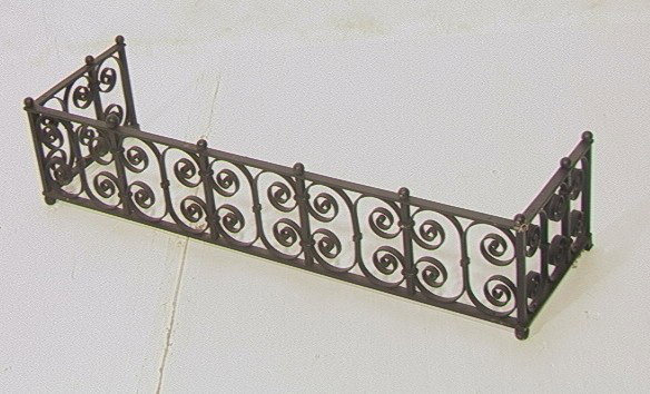 Antique Wrought iron Fire Fender.: Antique Wrought iron Fire Fender.-- Dimensions: H: 9.5 inches: W: 42.5 inches: D: 12.5 inches --- Please contact us with specific questions about condition, not visible in the photos. --- US Shipping 